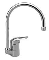 Venlo Nimbus New keukenkraan 1 greeps met hoge draaibare buisuitloop en perlator chroom b8183aa - thumbnail