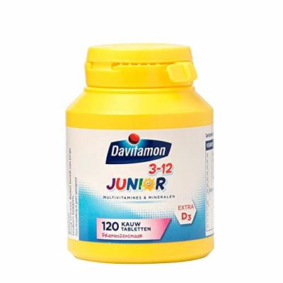 Davitamon Junior 3-12 framboos 120 Kauwtabletten