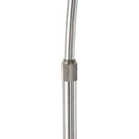 Steinhauer BooglampStresa RVS met zilver sizoflor lampenkap - 9680ST - thumbnail