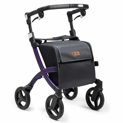 Rollz Flex 2 rollator classic (7,4 kg) | Rollator met grote boodschappentas | Dark Purple | Lichtgewicht rollator | 3010RF0013