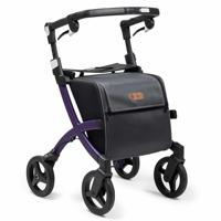 Rollz Flex 2 rollator classic (7,4 kg) | Rollator met grote boodschappentas | Dark Purple | Lichtgewicht rollator | 3010RF0013 - thumbnail