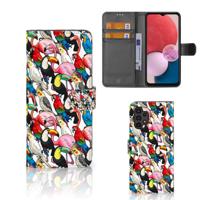 Samsung Galaxy A13 (4G) | Telefoonhoesje | Met pasjeshouder | Birds - thumbnail