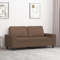 Tweezitsbank 140 cm stof bruin - thumbnail