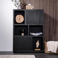 Eleonora Opbergkast 'Helsinki' Eiken, kleur Zwart, 170 x 120cm - thumbnail