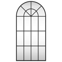 VidaXL Wandspiegel boog 40x80 cm ijzer zwart - thumbnail