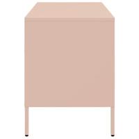 Tv-meubelen 2 st 68x39x50,5 cm koudgewalst staal roze - thumbnail