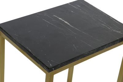 Set van 3 tafels DKD Home Decor Zwart Gouden 50 x 35 x 60 cm