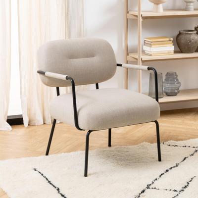 Bendt Fauteuil 'Calyn' Stof, kleur Beige Bendt Fauteuil 'Calyn' Stof, kleur Beige