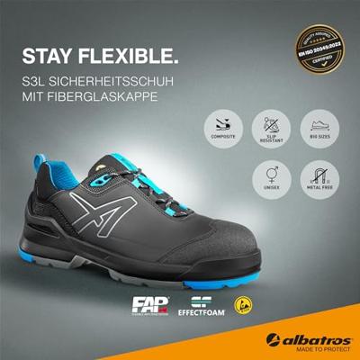 Albatros werkschoenen Taraval zwart/blauw laag S3L maat 40