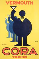 Poster - Vermouth Cora Torino, originele 1930&apos;s drink advertentie poster, Premium print - thumbnail
