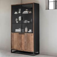 DTP Home Vitrinekast 'Cosmo' Teakhout, 215 x 120cm - thumbnail