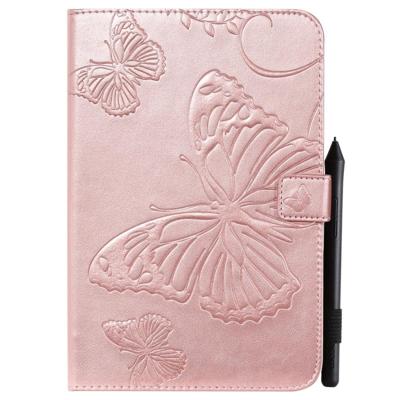 Voor iPad mini 2019 & 4 & 3 & 2 & 1 gedrukt afdrukken Butterfly patroon horizontale Flip PU lederen draagtas met houder & kaartsleuven & portemonnee & Voor iPad mini 2019 & 4 & 3 & 2 & 1 gedrukt afdrukken Butterfly patroon horizontale Flip PU lederen draagtas met houder & kaartsleuven & portemonnee &