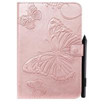 Voor iPad mini 2019 & 4 & 3 & 2 & 1 gedrukt afdrukken Butterfly patroon horizontale Flip PU lederen draagtas met houder & kaartsleuven & portemonnee & - thumbnail