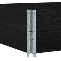Palletopzetranden 2 st 150x100 cm massief grenenhout zwart - thumbnail