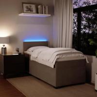 Boxspring met matras fluweel lichtgrijs 100x200 cm - thumbnail