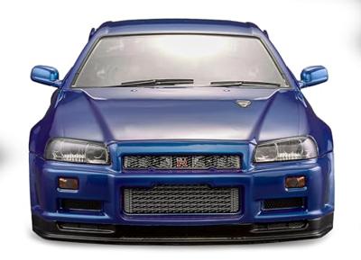 Killerbody Nissan Skyline R34 195mm gespoten - Blauw
