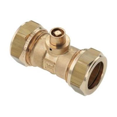 Bonfix knelkoppeling - Rechte koppeling met ontluchter - 15mm x 15mm - Vertint Messing