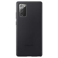 Leather Cover EF-VN980 - Achterzijde behuizing voor mobiele telefoon - leer - zwart - voor Galaxy Note20, Note20 5G - thumbnail