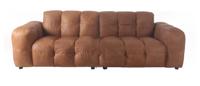 Dutchbone 3-zits Bank 'Hackman' Leder, kleur Cognac - thumbnail