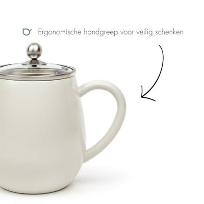 Bredemeijer Duet Eva Theepot 1.1L Wit/Glas