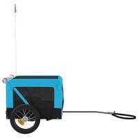 Hondenfietstrailer oxford stof en ijzer blauw en zwart - thumbnail