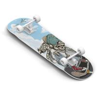 Muuwmi skateboard Skull 20 x 79 cm hout blauw/zwart - thumbnail