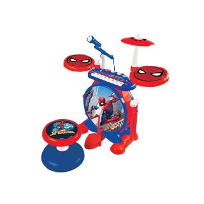 SPIDER-MAN Compleet elektronisch licht drumstel met toetsenbord, bekkens en kruk - LEXIBOOK SPIDER-MAN Compleet elektronisch licht drumstel met toetsenbord, bekkens en kruk - LEXIBOOK