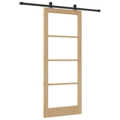 Schuifdeur ORKDAL Bruin 86 x 211 cm Hout en metaal