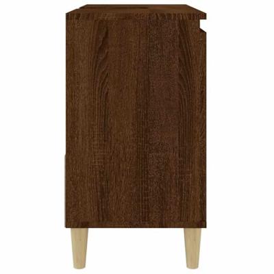 Badkamerkast 65x33x60 cm bewerkt hout bruineikenkleurig Badkamerkast 65x33x60 cm bewerkt hout bruineikenkleurig