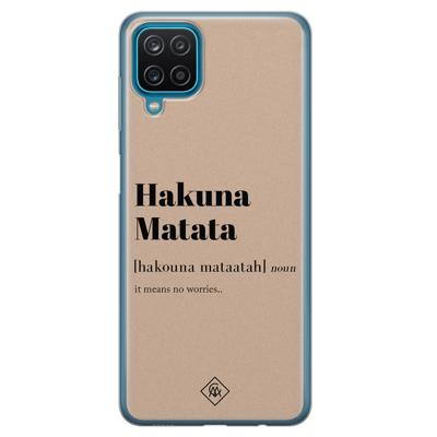 Samsung Galaxy A12 siliconen hoesje - Hakuna matata
