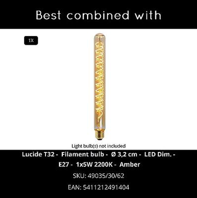 Lucide ESTERAD - Vloerlamp - Ø 34 cm - 1xE27 - Groen