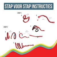 Clics Spaghetteez velociraptor flexibele bouwstaafjes, 34dlg. - thumbnail