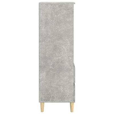 Hoge kast 40x36x110 cm bewerkt hout betongrijs