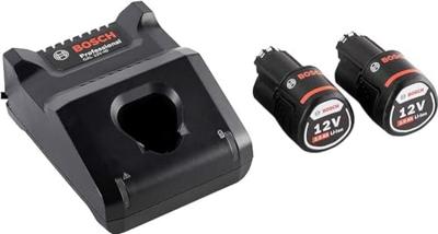 Bosch Professional 1600A019R8 GAL 12V-40 + 2x GBA 12V 2.0Ah Accu en acculader voor gereedschap 12 V 2 Ah Li-ion