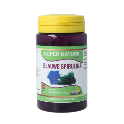 Blauwe spirulina puur 30 Vegetarische capsules