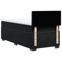 Boxspring met matras fluweel zwart 90x200 cm - thumbnail