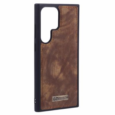 Caseme Samsung Galaxy S23 Ultra hoesje - Backcover - Bruin