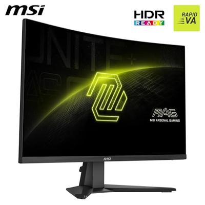 MSI MAG 276CF E20 27 inch FHD gebogen gaming-scherm, Rapid VA 1920 x 1080 1500R, 200 Hz, 0,5 ms, HDR Ready, HDMI 2.0b, DP 1.2a, randloos, kantelbaar, VESA-compatibel, zwart