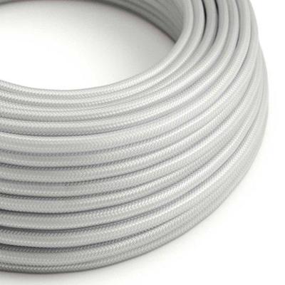 Strijkijzersnoer Zilver - viscose | 10cm | Creative-Cables | Creative-Cables | Creative-Cables | Creative-Cables