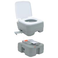 VidaXL Camping toilet grijs en wit 41,5 x 36,5 x 37,5 cm polyetheen - thumbnail