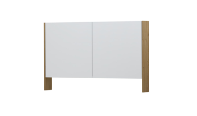 INK SPK3 Spiegelkast - 120x14x74cm - 2 deuren - dubbelzijdige Spiegel - open planchet - schakelaar en stopcontact - MDF Fineer Natur 1110271 INK SPK3 Spiegelkast - 120x14x74cm - 2 deuren - dubbelzijdige Spiegel - open planchet - schakelaar en stopcontact - MDF Fineer Natur 1110271