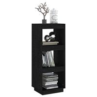 Boekenkast/kamerscherm 40x35x103 cm massief grenenhout zwart - thumbnail