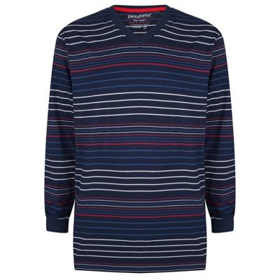 Blauw pyjamashirt lange mouw