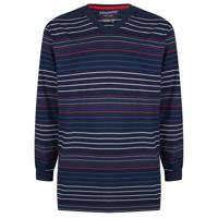 Blauw pyjamashirt lange mouw - thumbnail