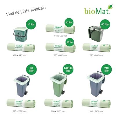 Biomat Composteerbare vuilniszakken 40/60l - 10 st.