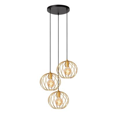 Lucide DANZA - Hanglamp - Ø 50 cm - 3xE27 - Mat Goud / Messing
