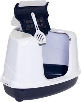 Moderna hoektoilet Flip Corner blueberry/wit moderna Gebr. de Boon - Gebr de boon