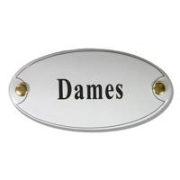 Emaille deurbord ovaal Dames - thumbnail
