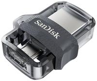 SanDisk Ultra Dual m3.0 USB flash drive 256 GB USB Type-A / Micro-USB 3.2 Gen 1 (3.1 Gen 1) Zwart, Zilver, Transparant - thumbnail