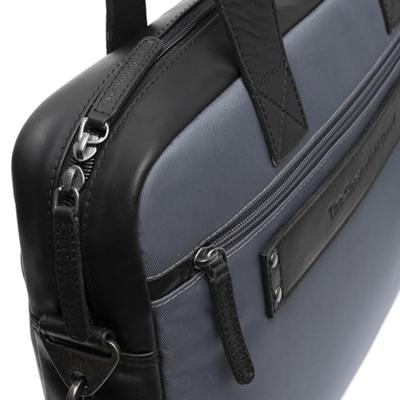 The Chesterfield Brand Narvik - Leren Laptoptas - Lichtgrijs/Zwart